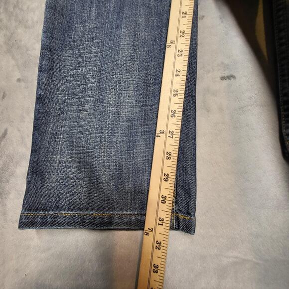 Buffalo David Bitton Jeans Mens 33x31 Blue Denim Straight Leg Flap Pocket Casual - Picture 5 of 8